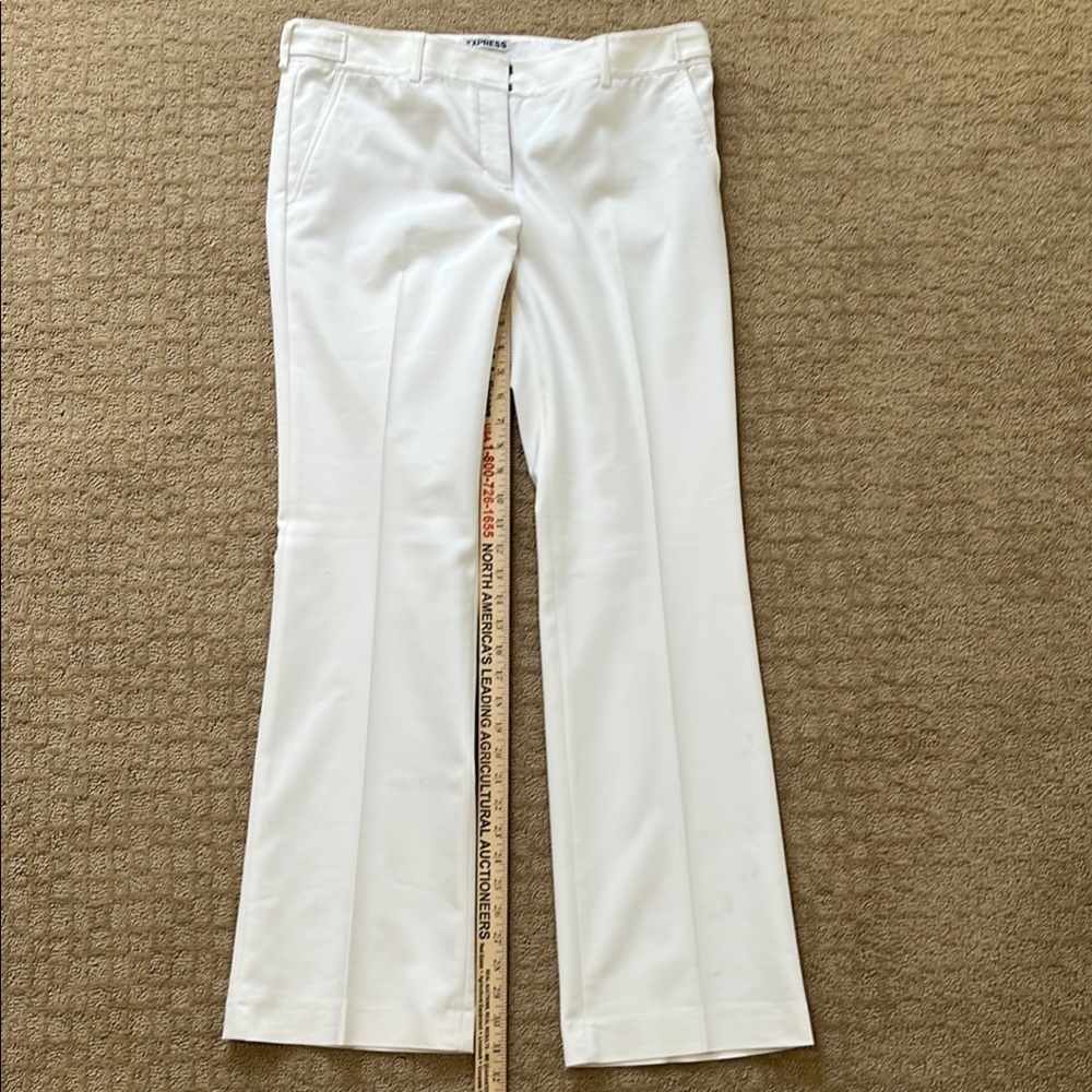 Express White Flared Trousers